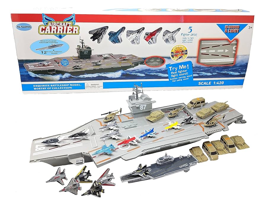 Amazon.com: Large Aircraft Carrier Toy Small Catapult